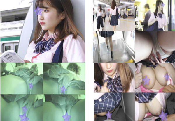 【電車チカン】顔出し制服J○★上品なお嬢様系の推定Hカップを晒し撮り!中出し乳射の2連発
