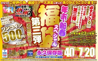 [【VR】【500円ワンコイン】年末・新春スペシャル 福袋 第三弾【追加発売！！】 40タイトル7時間20分-4Kを超えるHQ/60fps超画質-永久保存版]