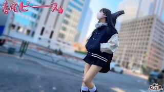 Cute girl with light music
