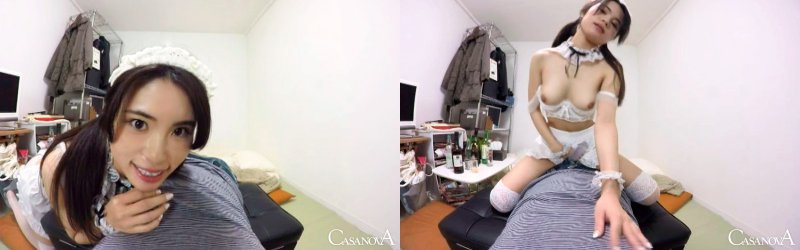 【VR】エッロいメイドコスの妹が性処理ご奉仕:サンプル画像