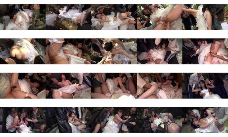 ホームレス軍団が幸せの絶頂の花嫁をさらって中出し輪姦レイプ:サンプル画像