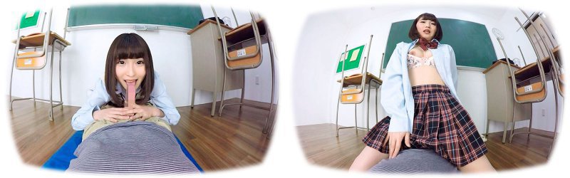 【VR】美少女JKが校内SEXおねだり 若月まりあ:サンプル画像
